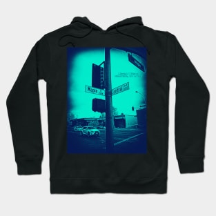 Maple Street & Central Avenue BLURBERRY SODA POP, Glendale, California by Mistah Wilson Hoodie